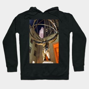 USA. New York. Manhattan. Statue at the Rockefeller Center. Hoodie